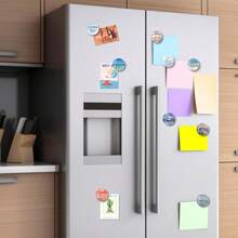 12 件冰箱贴，圆形玻璃冰箱贴，可爱冰箱贴，磁性贴纸，装饰性个性化工艺品，高品质磁铁，精美典雅的图案，小巧实用，适用于白板、教室、厨房、办公室、家庭、橱柜和照片。 - 彩色 - 查看 9