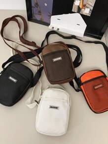 Túi Cross-Border MINI, Túi mới 2025 dành cho nam và nữ, Thường ngày và đơn giản, Màu trơn Đa năng, Nhẹ và Sức chứa lớn, Nhiều ngăn lưới, Túi đeo chéo thời trang, Túi đựng điện thoại di động, Thích hợp cho Giải trí hàng ngày, Thể thao và Thể dục, Đi chơi, Đạp xe, Mua sắm. Túi đeo chéo dành cho nam - Nhiều màu - Xem 2