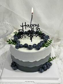 6 件/12 件弧形黑色蜡烛、生日蜡烛、生日蛋糕装饰插件、蛋糕装饰、烘焙用品、面包店装饰 - 黑色 - 查看 3