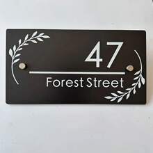 Customized Personalized Double Layer Acrylic English + Numeric Name Plate, Water-Resistant, Easy Installation For Office/Business/Residential Door Signs Gifts Birthday Graduation - Multicolor - View 8