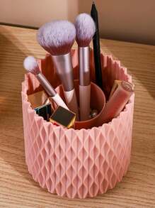 口红眉笔眼影刷防尘笔杯360旋转大容量化妆刷桶便携式刷子收纳盒