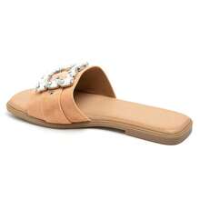Slippers With Decorative Buckle And Ergonomic Insole - Orange - View 3