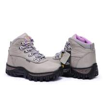 Bota Feminina Couro Legítimo com CA Trabalho Segurança Biqueira PVC