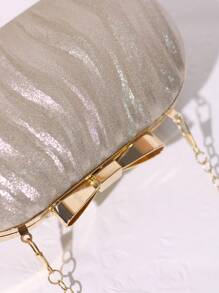 正式手拿包，奢华闪亮，别致，优雅的派对手拿包 - 非常适合婚礼、派对、庆典和正式活动 - 金色 - 查看 4