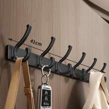 1pc Aluminum Alloy No-Drill Wall Mount Sturdy Hanger Hook, Entryway & Kitchen & Bathroom Storage Hooks,Bathroom Shelf,Hangers Hooks Hanger,Wall Pictures,White Hook,Black,Sticky Wall Hooks,Purse Hanger Wall,Wall Hangings,Picture Frame Hooks,Wall Picture Frame,Wall Hooks Self Adhesive,Hooks,Hook,Wall Hooks,Bathroom,Towel Holder,Hooks,Wall Hooks,Hooks,Wall Hook,Door Hanger