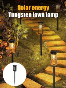 Luces solares LED, luces de paisaje para senderos al aire libre, lámpara de jardín, luces decorativas impermeables y atmosféricas - Luz cálida - Ver 2