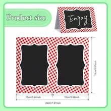 Red Gingham Picnic Party Decoration Supplies 4 X 6 Inch Italian Themed Party Chalkboard Tent Cards Double Sided Mini Blackboard Labels For Picnic BBQ Ba By Shower Wedding Table Number Food Place