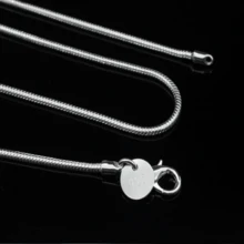 925 银 3 毫米蛇骨项链，适合日常佩戴和送礼 - 白色 - 查看 5