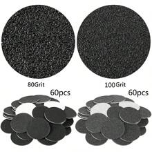 120 片可更换砂纸盘 2 趾补充盘 替换砂纸垫盘 足部锉刀盘 老茧盘 适用于电动足部锉刀 死皮老茧（80 粒度、180 粒度） - 黑色 - 查看 8