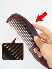 1/2/5件装去屑按摩梳，多功能能量梳，空心齿头皮按摩/去屑/控油梳，男女通用，能量按摩刷，护发，发夹，发饰 - 彩色 - 查看 2