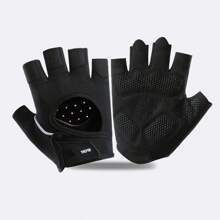 1 paio di guanti senza dita unisex per fitness, in materiale traspirante e ad asciugatura rapida, con design antiscivolo sulla palma, resistente all'usura, adatti per yoga, sollevamento pesi, attività all'aperto, ciclismo, accessori palestra, sport, esercizi domestici, guanti da palestra per donne, guanti da boxe, guanti da palestra, guanti da palestra per uomo