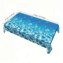 Tropical Ocean Theme Tablecloth, 108 X 54 Inches - Easy To Wipe, Suitable For Indoor And Outdoor Restaurant Decoration