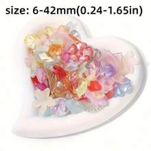 20g/0.7oz Matte Plated Colored Ab Petals Leaf Color Mixing DIY Earrings Hair Accessories Accessories Acrylic Loose Bead