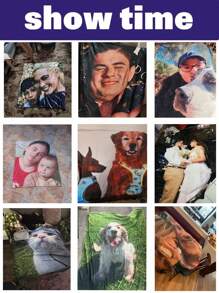 1pc Customized Photo & Text Fleece Blanket, Personalized With Name, Funny Unique Custom Blanket, Best Friend Gift, Comfortable Blanket, Family Face Gift, Wedding Gift, Birthday Gift, Mother's/Father's Day Gift, Gift For Mom/Dad, Gift For Friends, Gift For Her - Style 1 - View 9
