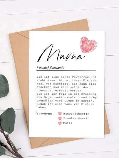 1 tấm thiệp chúc mừng MAMA, thiệp tình yêu cá nhân kèm phong bì, quà tặng Ngày của Mẹ, quà tặng cho Mẹ, thiệp chúc mừng Ngày của Mẹ, thiệp sinh nhật, thiệp cảm ơn