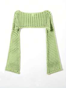 Fashionable Stylish Women Short Cover Up/Cover Up - Light Green - View 2