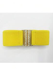 European And American Fashion Wide Waist Belt, Versatile Elastic Waist Dress/Coat Decorative Belt For Women