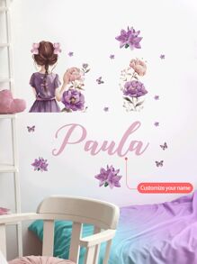 Personalized Name Wall Stickers – Gaming Zone, Soccer Sports, And Floral Girl Designs – Customizable Nursery, Kids' Room, And Playroom Decor - Multicolor - View 1