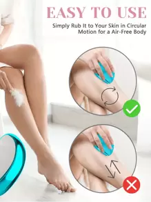 1 件水滴形水晶魔法无痛脱毛器、皮肤去角质和脱毛工具、可水洗纳米脱毛工具、脱毛器、物理脱毛器，用于光滑皮肤、理发沙龙美容旅行必需品的美发产品和配件 - 彩色 - 查看 6