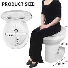 Mupera - Kit de inodoro para RV, pedal mejorado, tomas de agua tipo T, inodoro con descarga de gravedad con brida (nuevo 2025), con asiento de inodoro y cubierta para autocaravana y RV - 1 - Ver 5