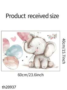 1 套家居装饰彩色可爱卡通可爱大象气球墙贴水彩墙贴 DIY 装饰卧室游戏室客厅游戏室礼物生日毕业房间装饰墙面装饰浴室装饰卧室装饰房间装饰用品客厅装饰家居装饰客厅墙壁艺术墙纸贴纸个性化贴纸 - 彩色 - 查看 14