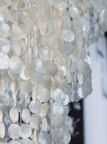 Juego de 10 piezas/50 piezas de corona de flores con flores de concha de perla blancas de 2 pulgadas, decoración transparente natural, corona de flores desmontable y ensamblada para decoración de fondo de boda, decoración de fondo para fiesta - Multicolor - Ver 6