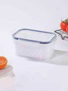 1pc/3pcs Plastic Food Storage Containers Set With Draining Basket And Lid - Leak-Proof, Fridge Safe, Reusable Multi-Functional Kitchen Organizer For Fruits, Vegetables And Food