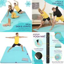 6'x4'x8mm Extra Thick Durable And Odorless Barefoot Exercise And Premium Fitness Home Gym Flooring Mat By ActiveGear - Lightblue1 - View 1