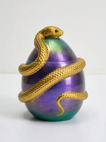 2 件/套 3D 蛇蛋硅胶模具带盖，鸡蛋饰品盒，家庭装饰，鸡蛋储物盒模具，手工香薰蜡烛杯模具，DIY 蛇蛋环氧树脂石膏模具，家居礼物