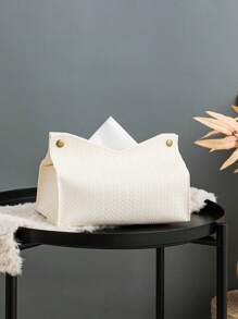 1 buc/2 buc/5 buc/10 buc Cutie pentru prosoape de hârtie cu model în relief, țesute cu spic de grâu alb, din piele PU, în formă de V, impermeabilă, pentru birou, geantă verticală de depozitare pentru prosoape de hârtie, potrivită pentru birou, restaurant, bar, sufragerie, dormitor, toaletă, baie, mașină, grădină, terasă, decorațiuni pentru petreceri de sărbători