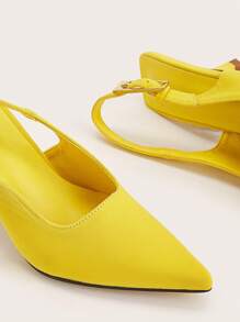 女士新款时尚舒适百搭尖头一脚蹬高跟鞋