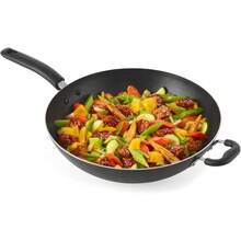 T-fal A80789 Specialty Nonstick Dishwasher Safe Oven Safe PFOA-Free Jumbo Wok Cookware, 14-Inch, Black - 1 - Ver 2