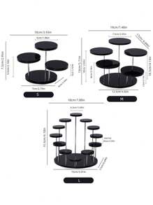 1pc 12 Round, 5 Round, 3 Round, Multi Style Jewelry Figurine Display Stand, Ring Ladder Display Stand, Acrylic Earring Stand, Bracelet Stand, Display Stand, Desktop Storage, Jewelry Storage - Multicolor - View 7