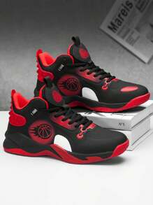 Men's Basketball Shoes, Non-Slip , Suitable For Teenagers - Black - View 4