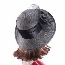 1buc Organza Ribbon Femei Stil Vintage Cloche Church Kentucky Derby Bridal Hat