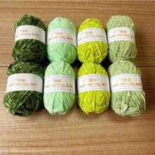 8 件/400 克优质闪亮雪尼尔纱线组合，用于钩针编织、针织 DIY 产品（包、帽子、装饰品、毛毯）、手工 DIY 圣诞礼物、柔软毛绒人造毛皮睫毛纱，配 3 毫米钩针（1 件 = 50 克 = 90 米 = 1.76 盎司 * 8 件） - 彩色 - 查看 6