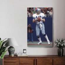 Framed Hangyao Roger Staubach Rugby Star Poster Art Canvas Painting Decor Wall Print Photo Gifts Home Modern Decoratives