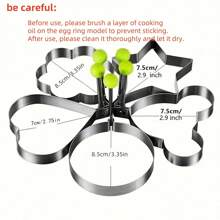 5入組不鏽鋼蛋圈 - 煎蛋和蛋卷的煎餅模具 - 廚房小工具