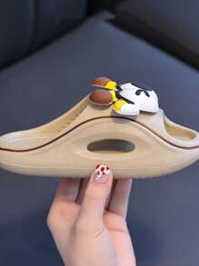 1 par de chanclas EVA para niños, zapatillas de baño suaves con suela antideslizante para niños pequeños en el hogar