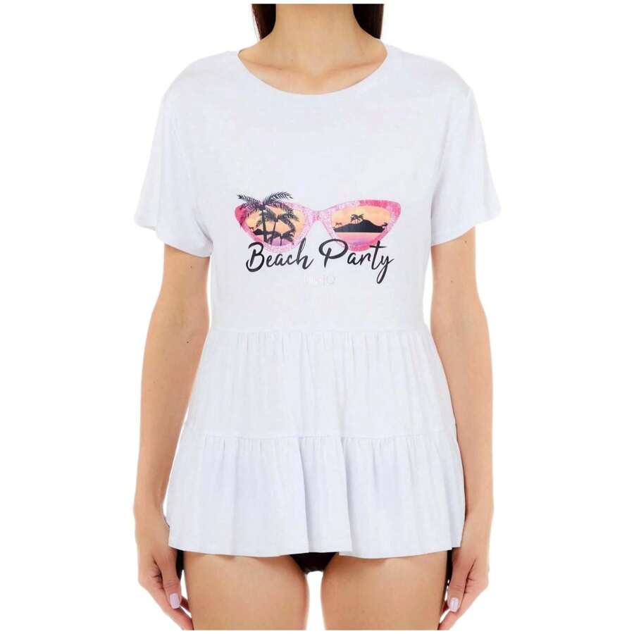 Liu Jo T-Shirt St P M/C Women's Short Sleeve T-Shirt In White - White - View 1