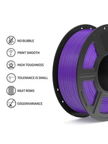 PETG Purple Filament 3D Printer Filament Set, 1.75mm High Precision, Vacuum Sealed, Good Adhesion, Less Warpage, Smooth Printing Material Quality - Purple - View 2