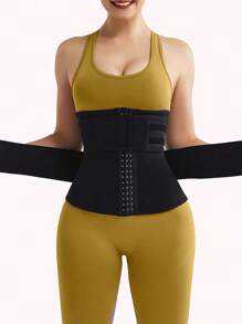 1 件装女士腰部训练带，腰部桑拿瘦身带，腰部修剪器，腹肌训练器，运动腰带，腰部塑身器 - 黑色 - 查看 10