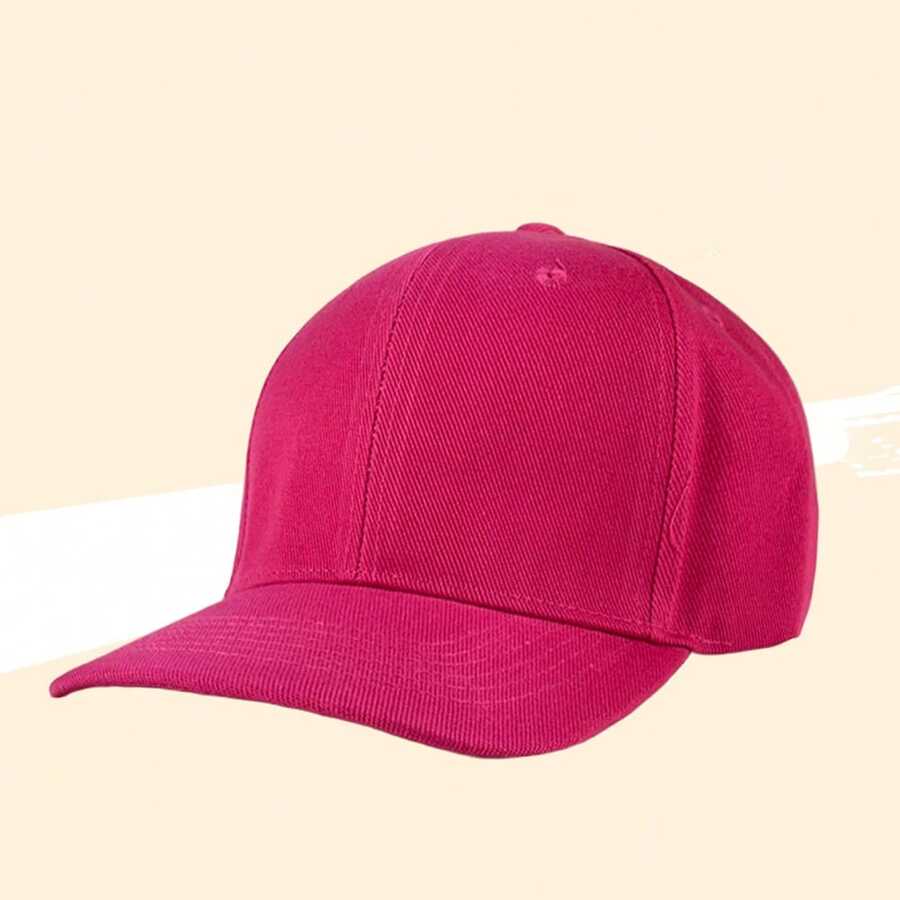 Men's Casual Pure Color Baseball Cap - Rosa magenta - 查看 1
