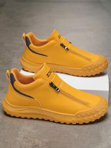 2025 Spring New Casual Outdoor Tire Sole Sneakers For Men, Side Zipper Design For Easy On/Off, Slip-Resistant Sole, Fashionable And Practical, Suitable For Outdoor Sports, Running, Casual, Summer, Graduation Gifts Or Birthday Accessories - Multicolor - View 26