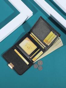 PAYOFFLAI Nieuwe modieuze korte stijl Koreaanse minimalistische frisse drievoudige drukknoopsluiting portemonnee retro kaarthouder dames tas portemonnee portemonnee portemonnee mini portemonnee kleine portemonnee