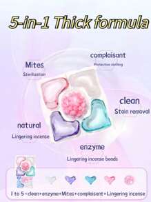 50 Capsules Bags Of Liquid Soap Bags For Washing Clothes With Flower Scent - Colors - View 4