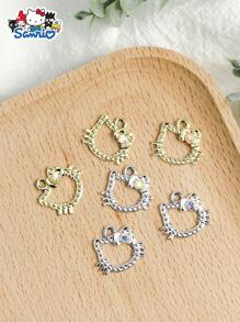 Sanrio Sanrio Hello Kitty Hollow Accessoires Bedels Met Strass Hangers DIY Sieraden Maken Voor Sleutelhangers Oorbellen Armbanden Kettingen Hangers Gereedschap