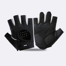 1 paio di guanti senza dita unisex per fitness, in materiale traspirante e ad asciugatura rapida, con design antiscivolo sulla palma, resistente all'usura, adatti per yoga, sollevamento pesi, attività all'aperto, ciclismo, accessori palestra, sport, esercizi domestici, guanti da palestra per donne, guanti da boxe, guanti da palestra, guanti da palestra per uomo
