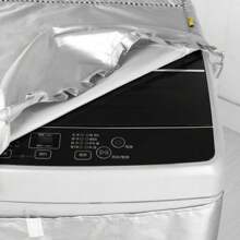 Funda Lavadora Exterior Impermeable, Funda para Lavadora de Carga Superior, Cremallera Impermeable Antipolvo, Apta para el Hogar y el Exterior-Plata - Plateado - Ver 2