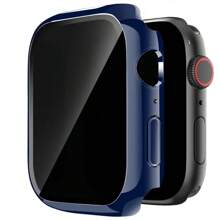 Funda de privacidad compatible con Apple Watch de 46mm, 42mm, 44mm, 45mm, 41mm, 40mm, [antiespionaje] protector de pantalla de vidrio templado, funda dura de PC compatible con Apple Watch Series 10, 9, 8, 7, 6, 5, 4, SE, Ultra/Ultra 2 - multicolor - Ver 12